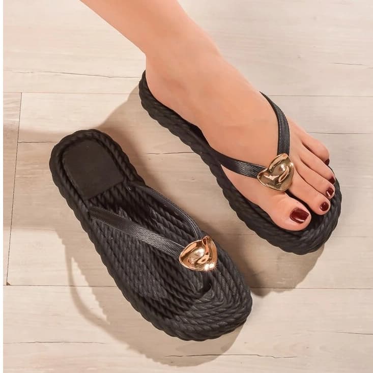 chinelo de dedo oval Plataforma Feminino Nuvem sandália Trança em EVA 2 Tranças Ortopédico Macio Confortável lançamento