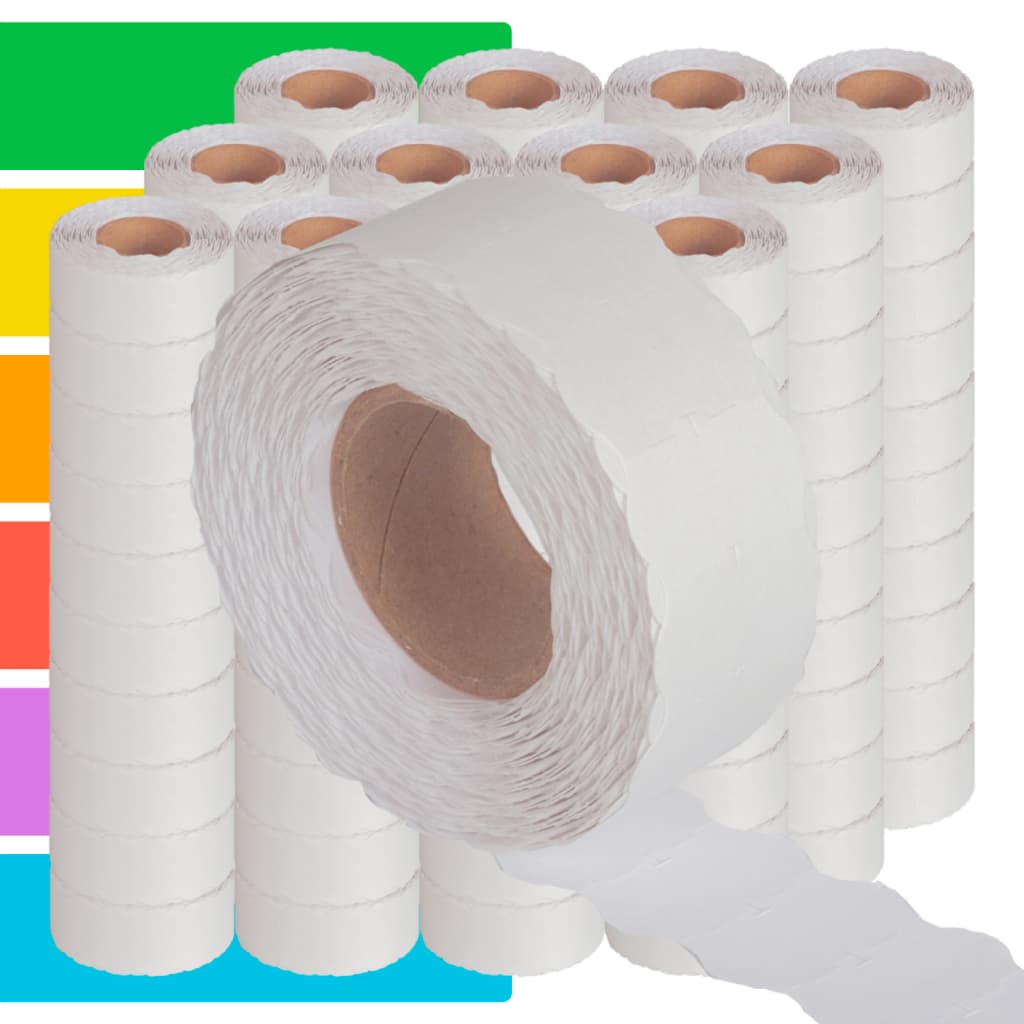 Etiqueta refil Etiquetadora Metiq 7.22 (22x12mm ondulada) - 120 rolos com 1000