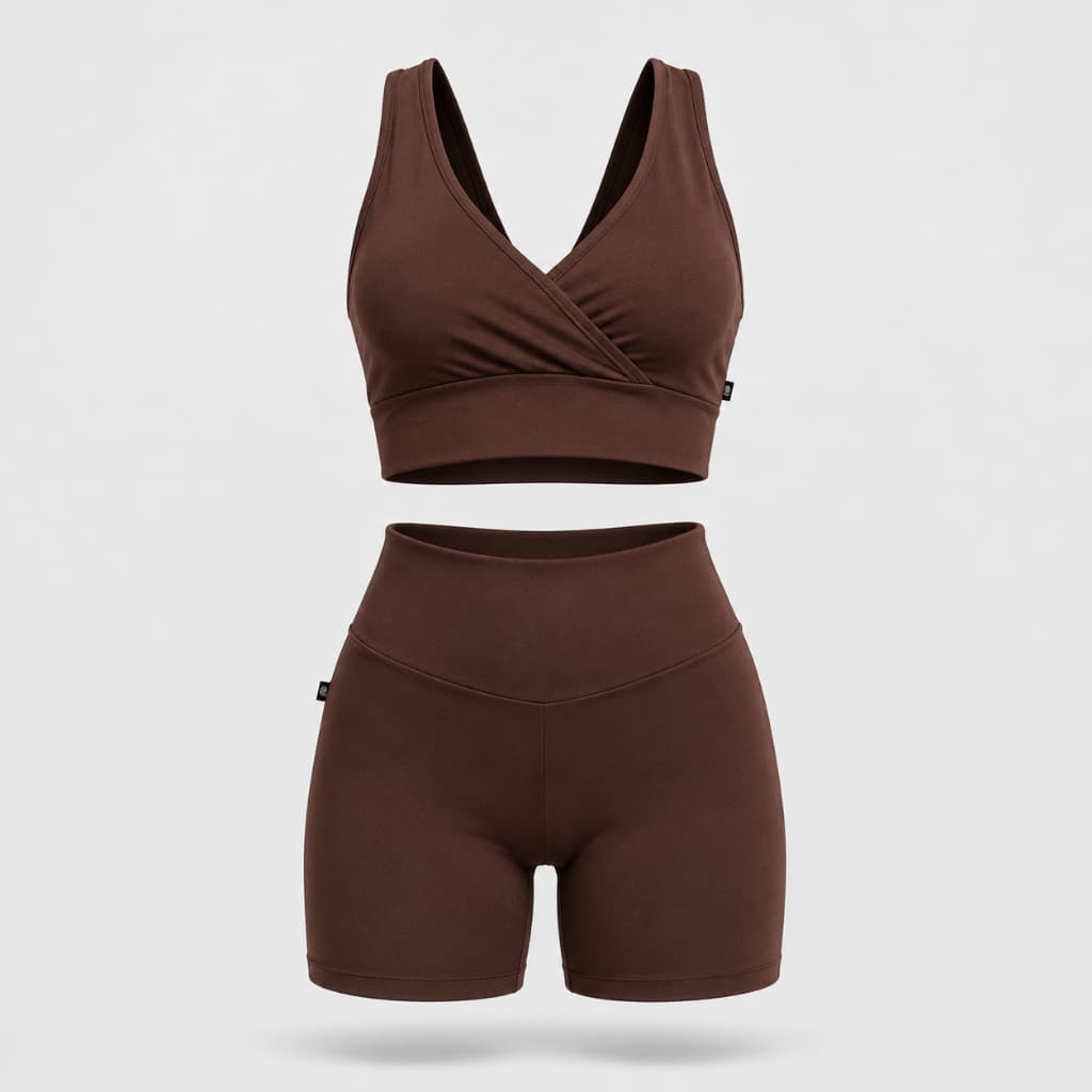 CONJUNTO ACADEMIA SHORT E TOP CINTURA ALTA BOJO REMOVIVEL