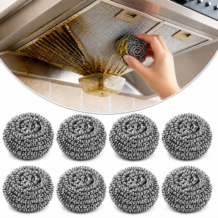 Kit 2/4/6/8/10 Esponjas de Aço para Limpeza Pesada | Esponja para Panelas Cozinha Gordura e Resíduos