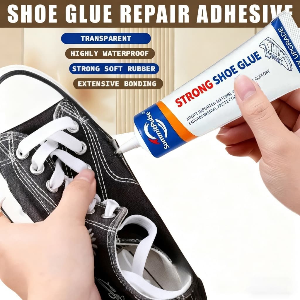 Cola Forte para Reparo de Sapatos 60ml - Cola Flexível e Transparente para Materiais Plásticos, Cola para Sapatos