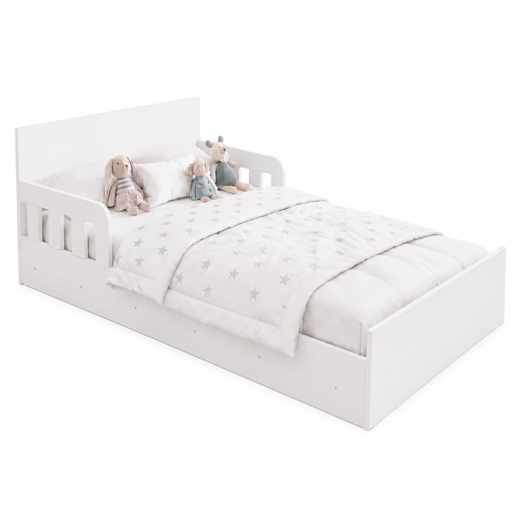 Cama Infantil Lua Sem Colchao Resistente Unisex Criança Berço Montessoriana - Varias Cores