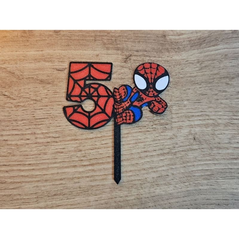 Topo de Bolo Homem-Aranha N• 1 ao 9– Decoração de Festa de Aniversário