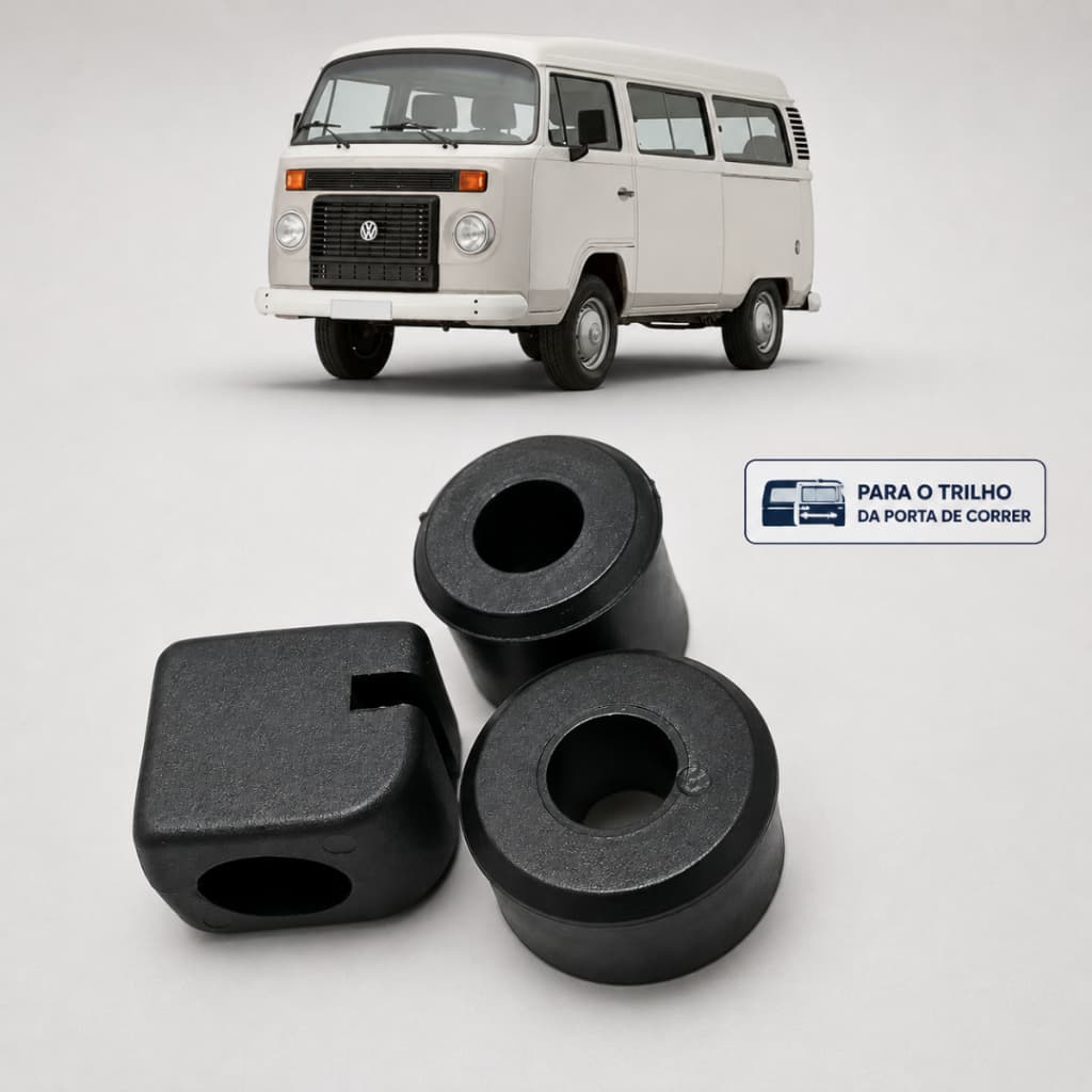 Kit Reparo Bucha Guia Porta Correr Lateral Kombi Após 1997