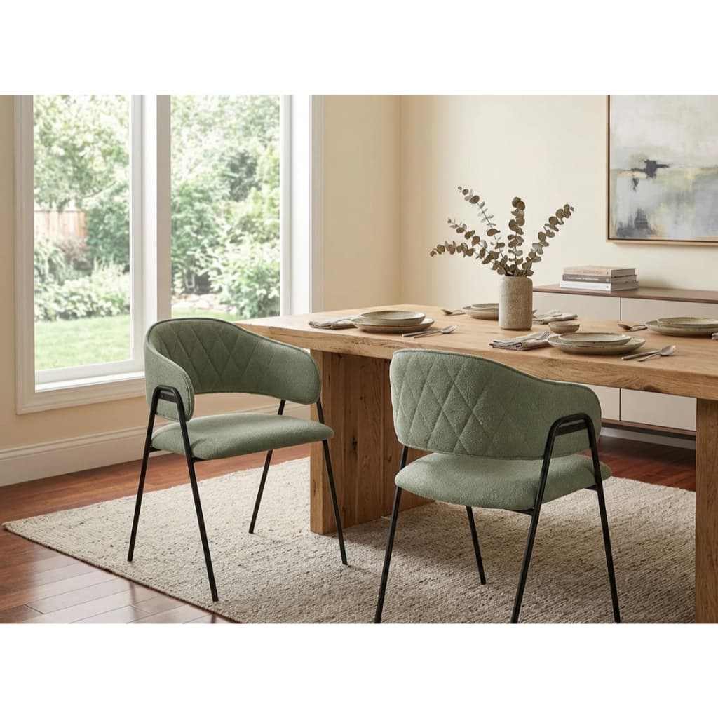 Conjunto 2 Cadeiras Sala de Jantar Escritorio Veneza Tecido Bouclê -Gustavo Decor