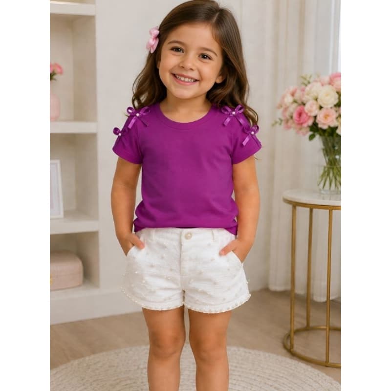 blusa laço infantil