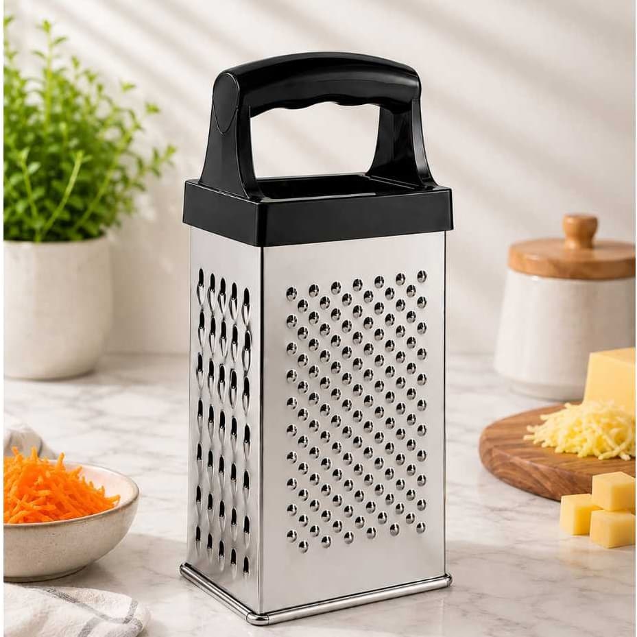 Ralador 4 Faces Aço Inox 20cm Multiuso Resistente Queijo Legumes Verduras Cozinha ENVIO IMEDIATO