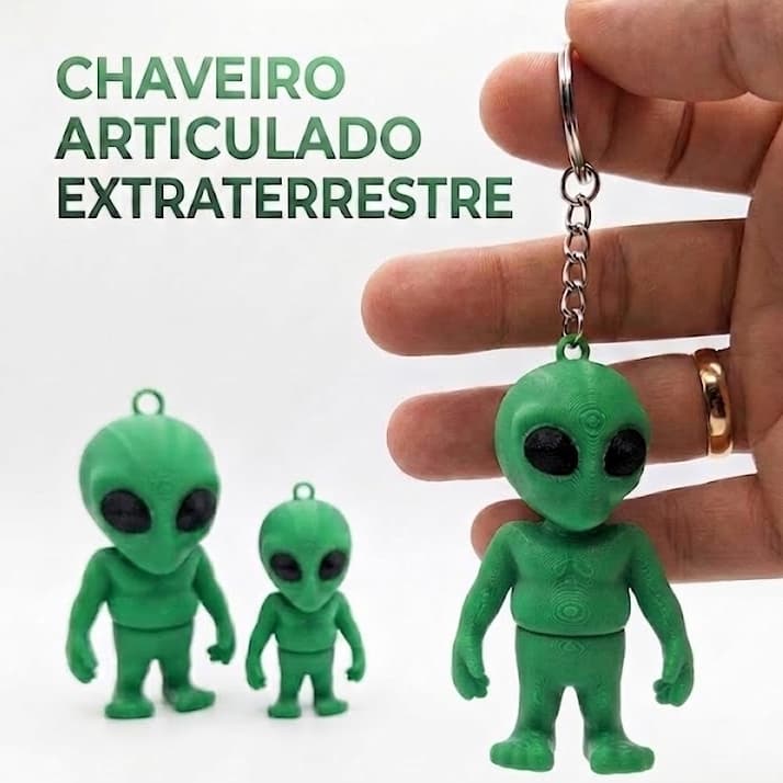 Chaveiro ET Articulado Alienígena – Brinquedo Antiestresse Interativo