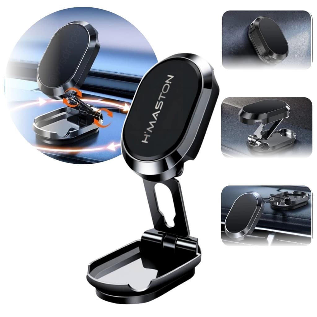H'maston CJ-70 Suporte Magnético Dobrável De 360° Para Celular Para Carro