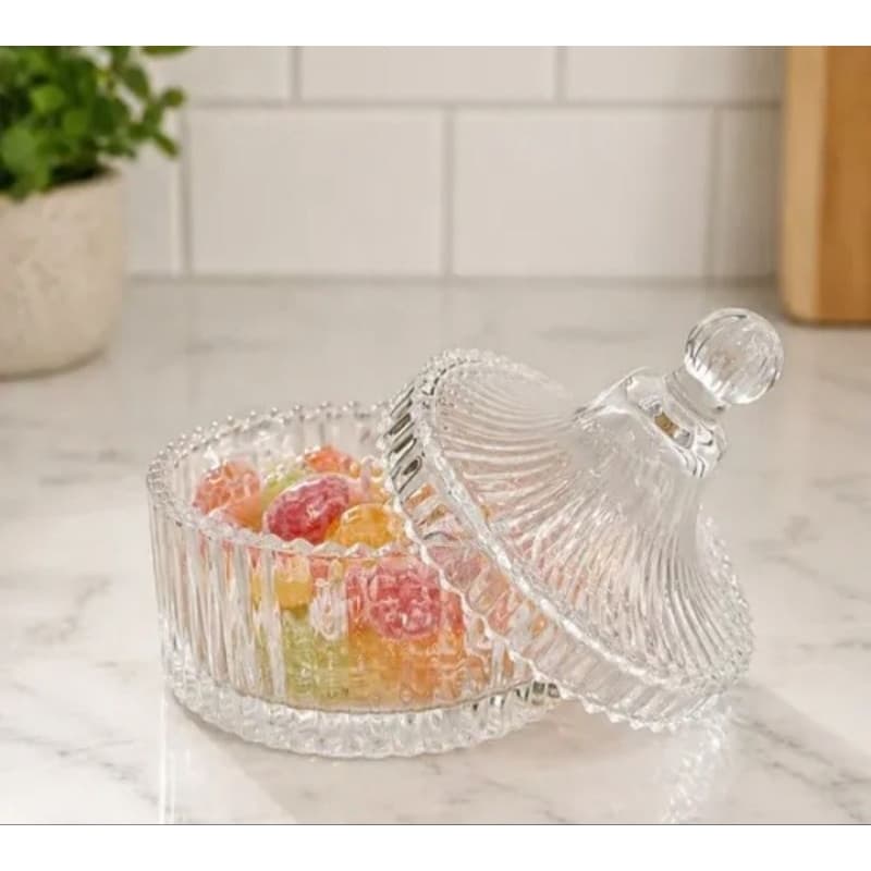 Bomboniere De Cristal Carrossel 90ml Mini Baleiro Lindo