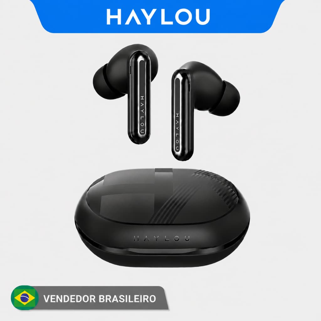 Fone Bluetooth HAYLOU Mori Pro Bluetooth 6.0 ANC 43dB 6 Microfones – Preto