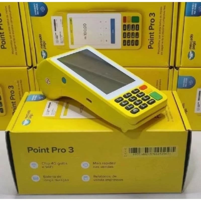 Maquininha Point Pro3 4G Wi-Fi com impressora