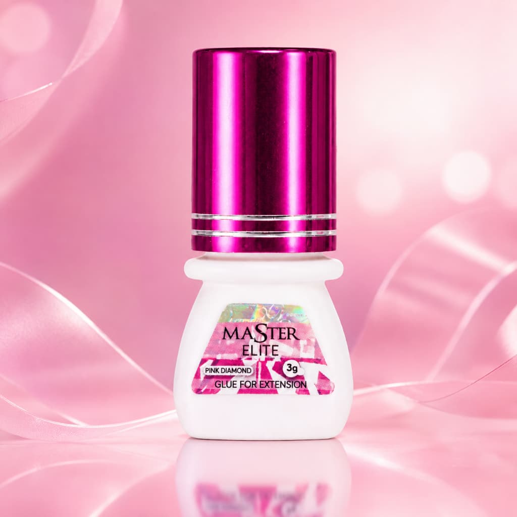 Cola Extensão de Cílios Master Diamond Pink 3ml Transparente Secagem Rápida Profissional