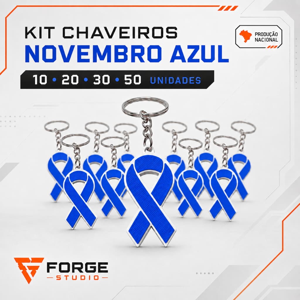 Kit Chaveiro Novembro Azul – Conscientização e Saúde Masculina