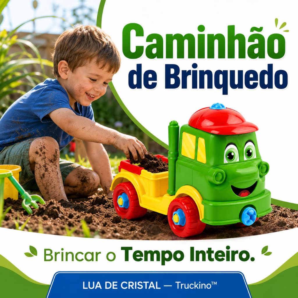Caminhão de Brinquedo Infantil em Plástico Colorido Educativo Divertido para Crianças Resistente