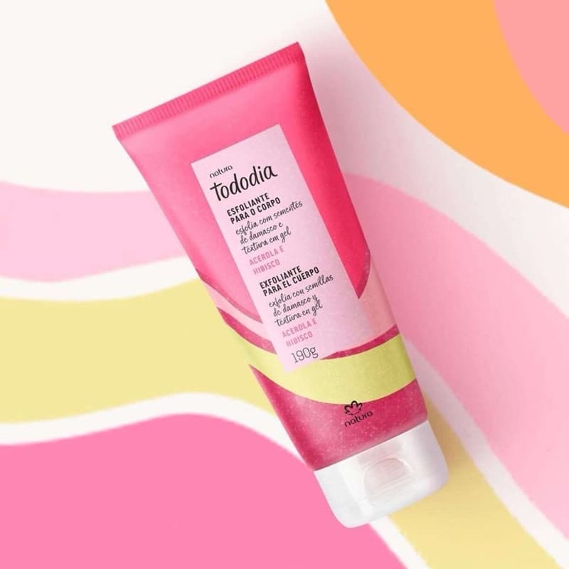 Esfoliante Corporal Natura Tododia Acerola e Hibisco 190g – Pele Macia, Renovada e Perfumada
