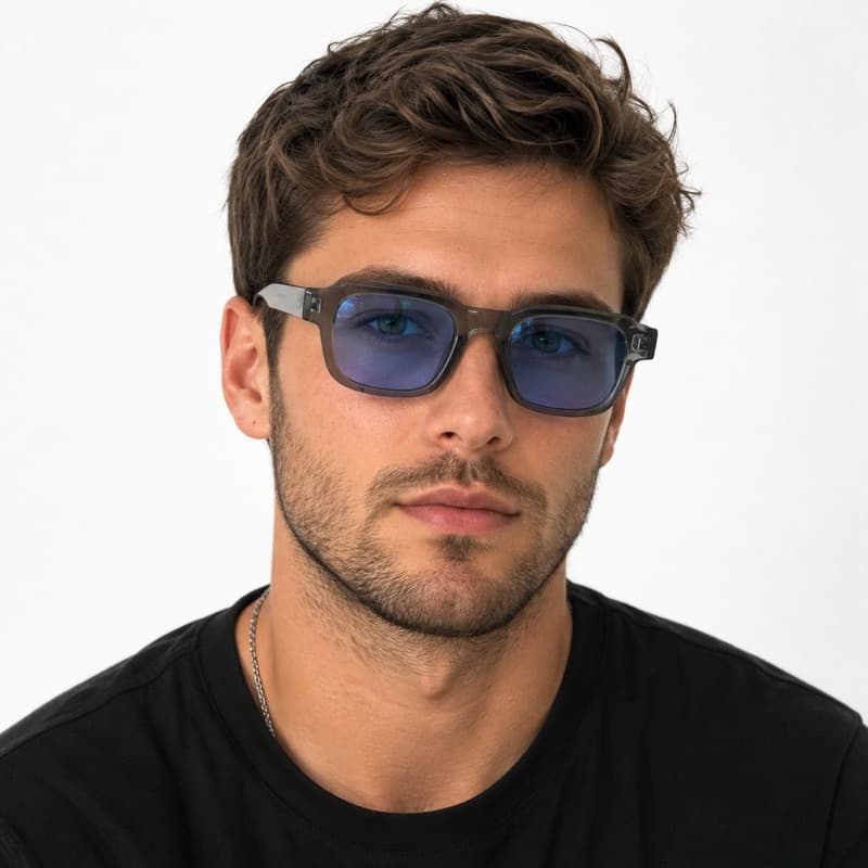 Óculos masculino lente azul homem