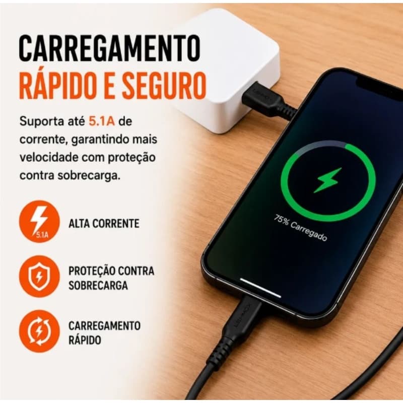 carregador  capo Tipo C 5.1a  , 25w Carregador Rápido