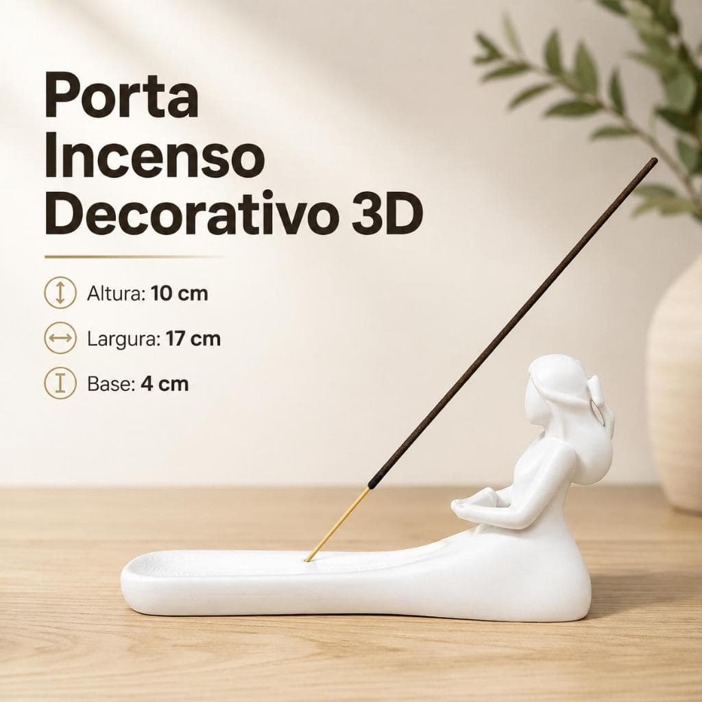 Porta Incenso Minimalista Figura Feminina - Estilo e Bem-Estar