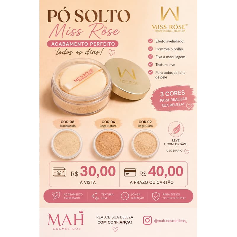 Pó solto miss rôse