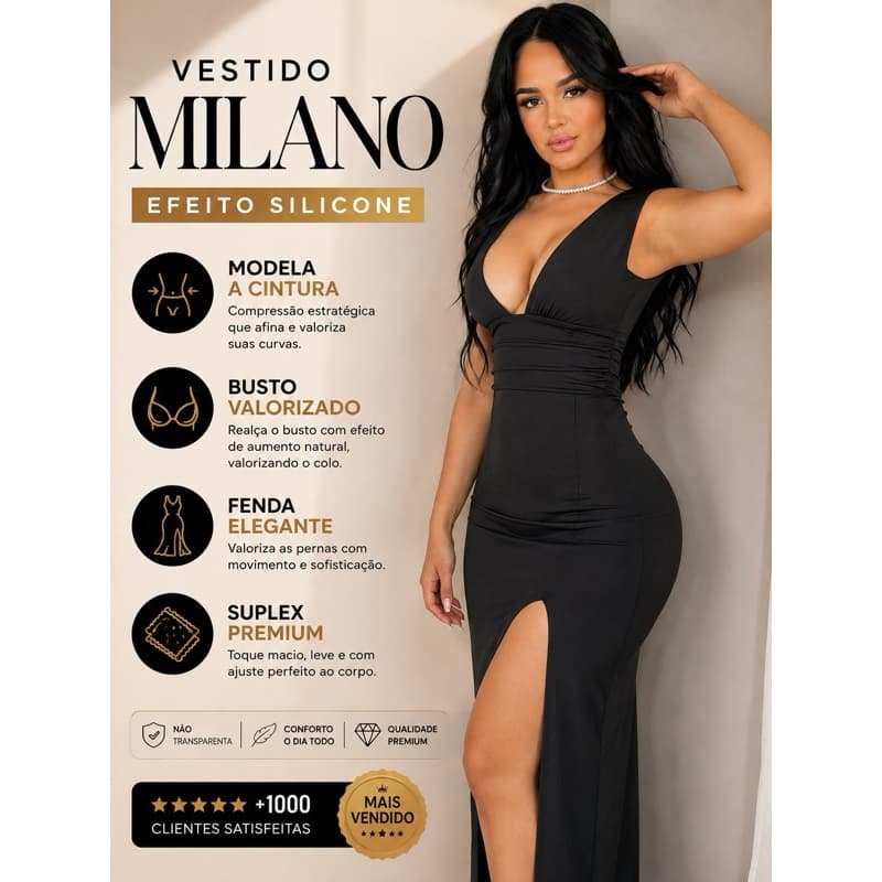Vestido Longo Casamento Convidada Madrinha Elegante Com Fenda Efeito Silicone Suplex Premium