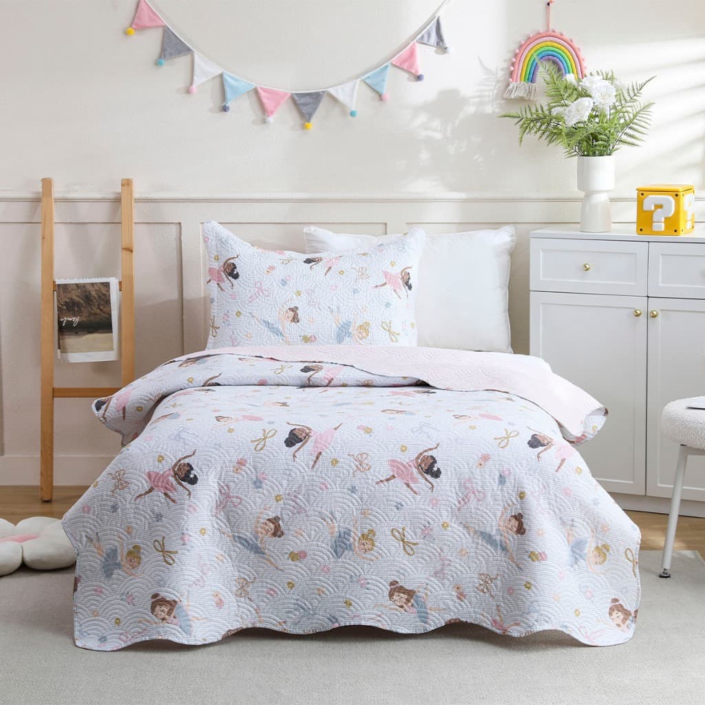 Kit Cobre Leito Colcha Solteiro Infantil 2 Peças Boutis Temática Dupla Face