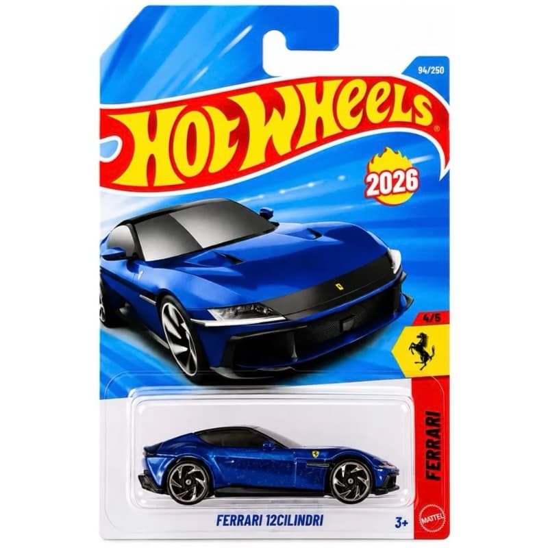 Carrinho Miniatura Hot Wheels Ferrari 12Cilindri Azul LOTE N