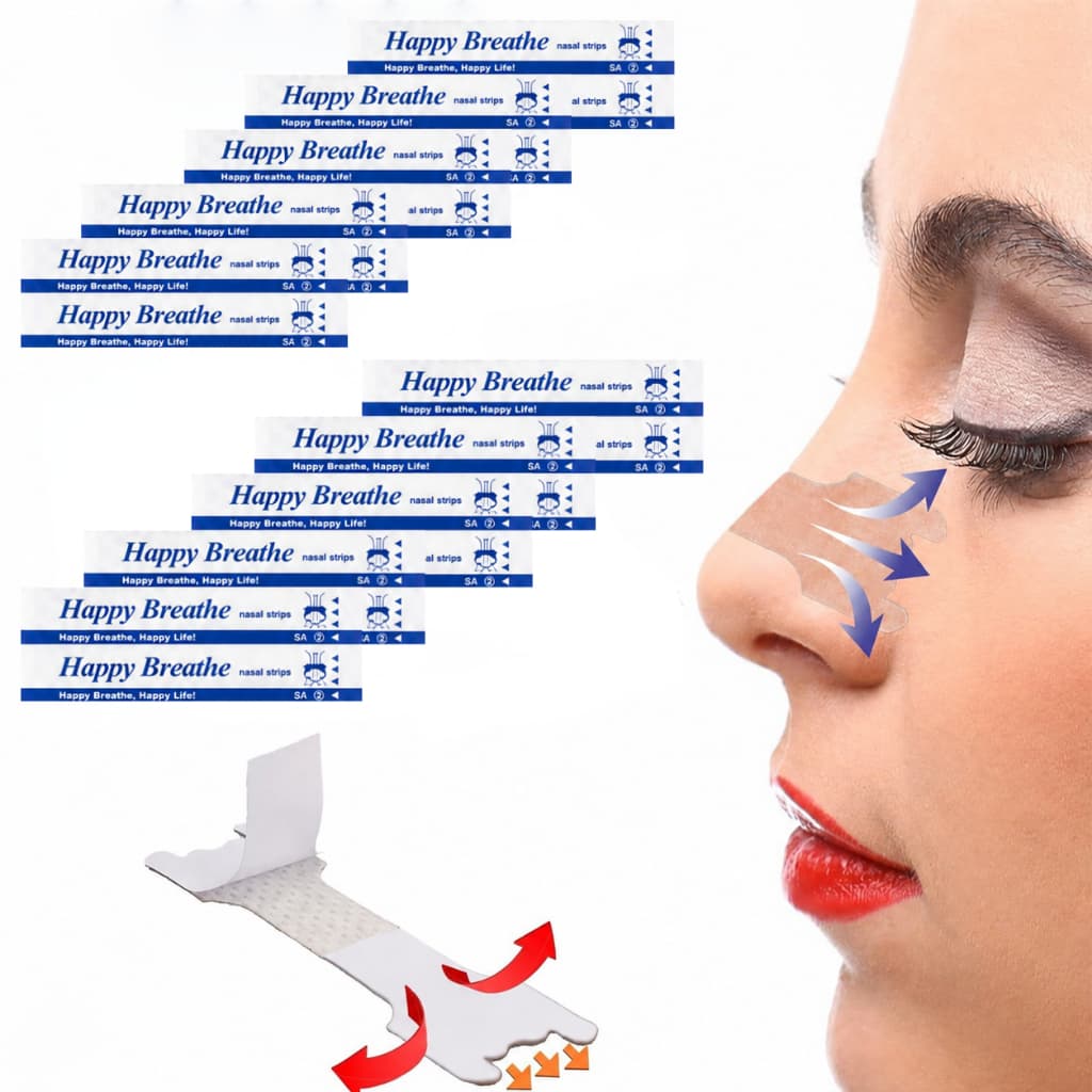 Kit 100/200/300/400 Dilatador Adesivo Expansor De Muco Nasal Strips Anti Ronco 66*19MM Happy Breathe