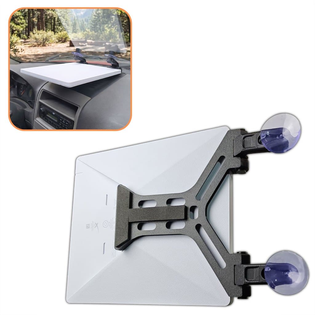 Suporte Veicular Painel Vidro Com Ventosas Para Starlink Mini