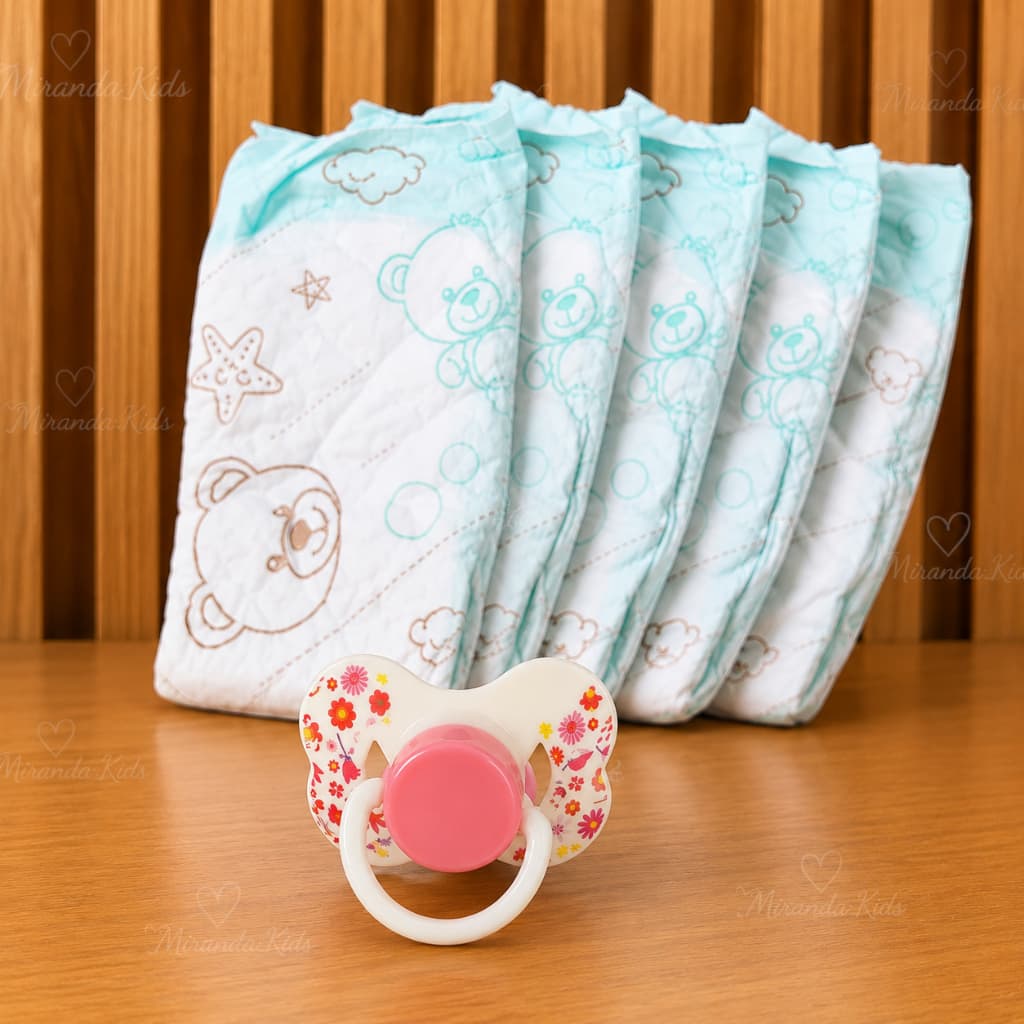Kit 5 Fraldas para Boneca Reborn + Chupeta Magnética Acessórios para Boneca
