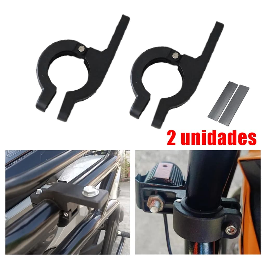 Par Suporte Farol Milha Moto Ajustável Resistente Universal