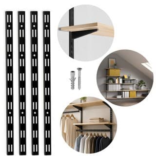 Kit 2 Trilhos Rasgo Duplo Cremalheira 1m