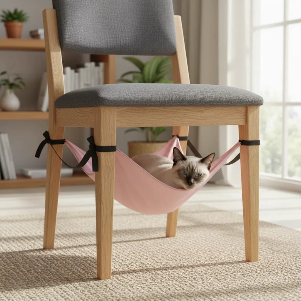 Cama Rede Para Gatos Fixar Cadeira Redinha Suspensa Almofada
