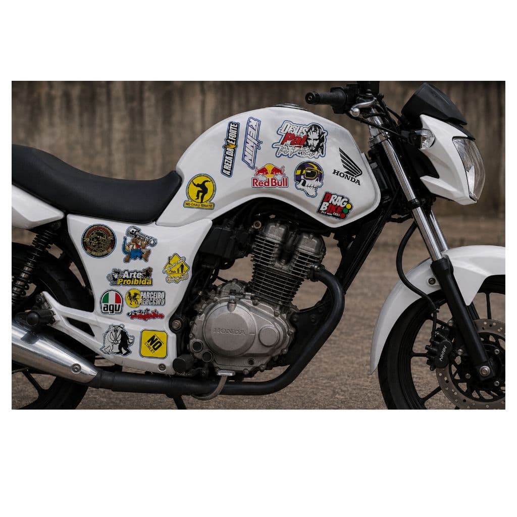 20 Adesivos Bike Moto Carro Capacete Tuning Motoboy Grau 244