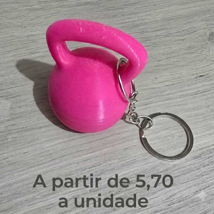 Kit 10,20,50 Kettlebell Chaveiro com porta joias, aliança com Compartimento Secreto - Personalize com seu logo