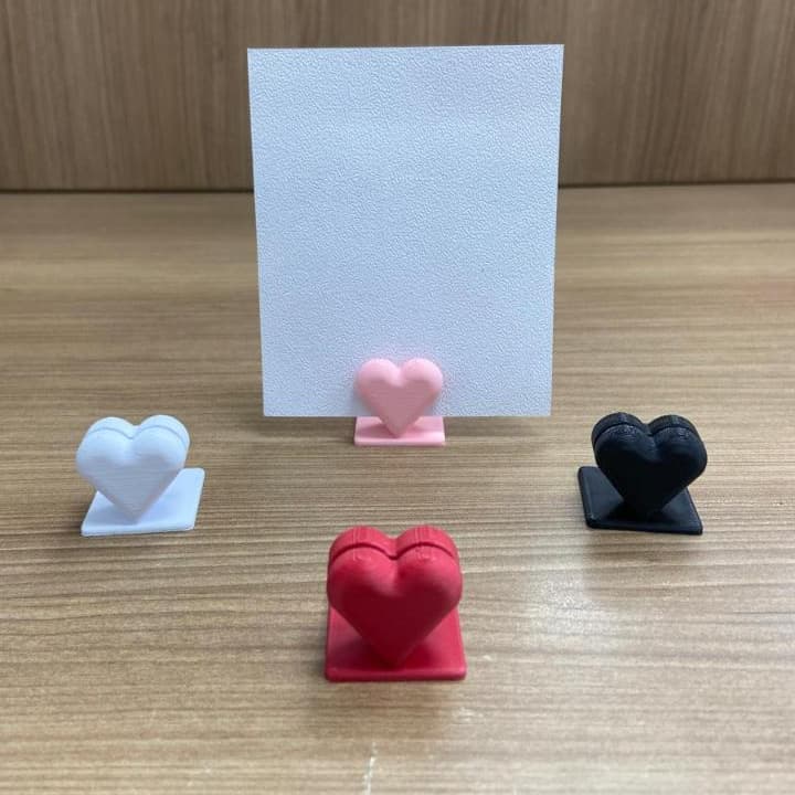 Kit 10 Porta Fotos Coração 3D Decoração Minimalista Porta Retrato Presente Namorados Casamentos Amor Polaroid