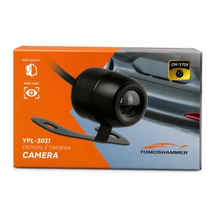 Câmera Automotiva Frontal E Traseira Tomoshammer Ypl-3031 Com Visão Ampla