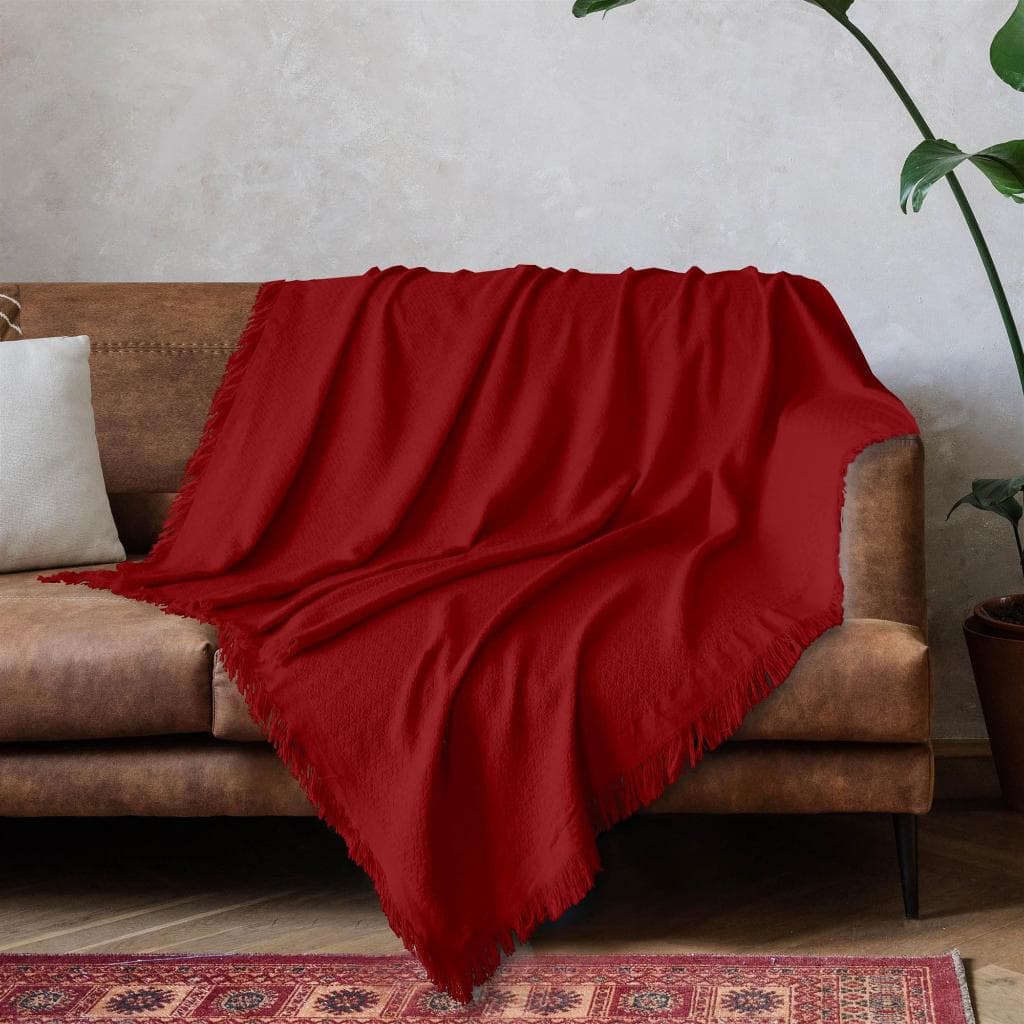 Manta Para Sofá e Cama Viena Lisa 1,50x1,20m 100% Algodão Decorativa para Sala
