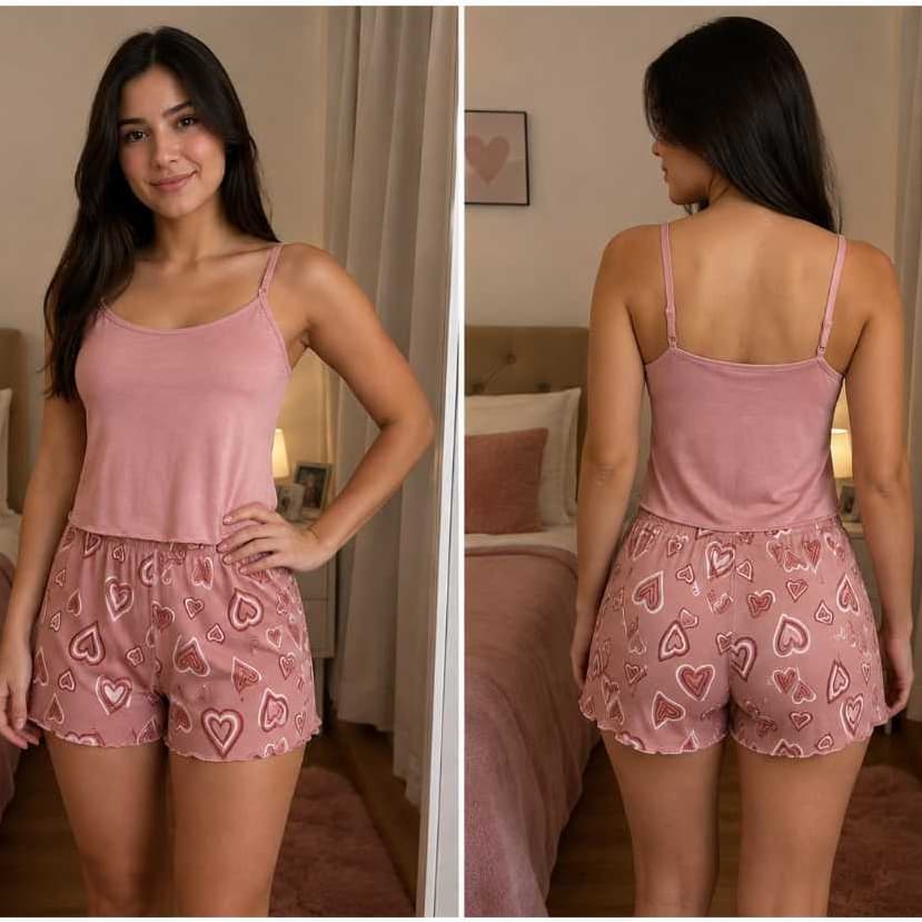 Kit com 3 conjunto de suede ,short dool de suede, short doll, pijama de suede, pijama feminino