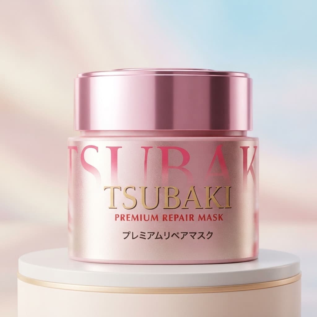 Máscara Capilar Tsubaki 180g - Hidratação Intensa, Reparação e Brilho Japonês - 180g, Rosa