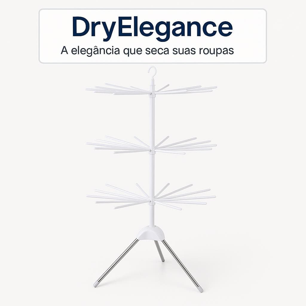Varal Dobrável Giratório Compacto Prático para Secar Roupas
