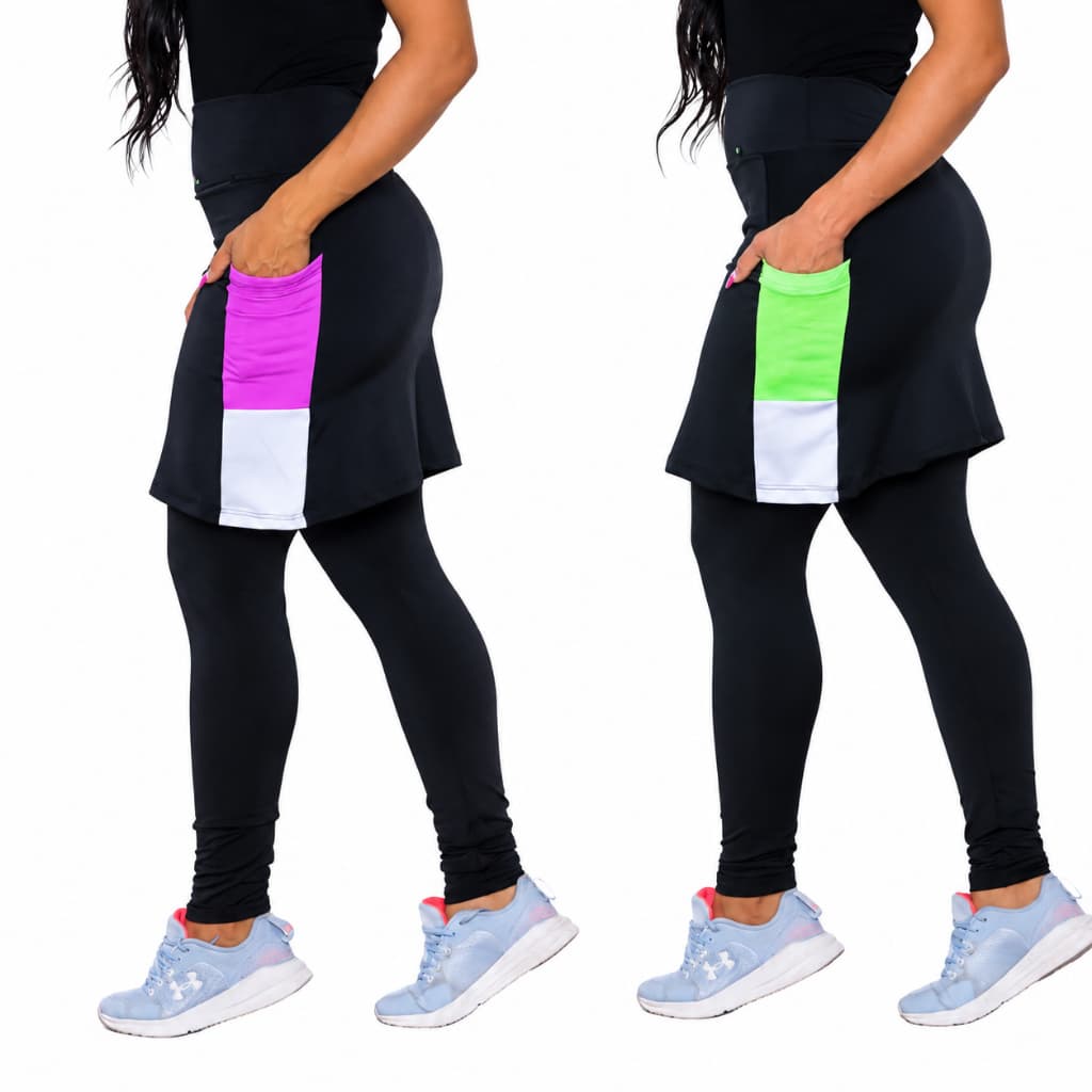 Kit 2 calça saia academia leg saia moda evangélica treino legging