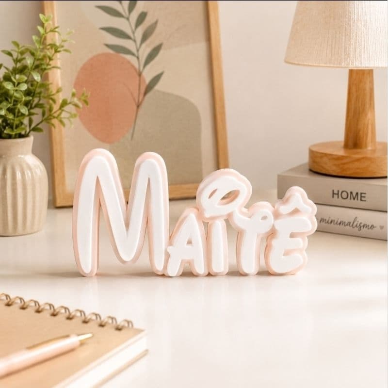 ✨ Nome Personalizado Maite Decoração Infantil Enfeite de Mesa Quarto Bebê Menina Presente Personalizado Decoração