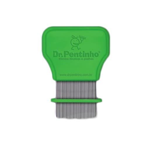 Pente Fino Aço Inox  Piolhos e Lêndeas Verde - Dr. Pentinho