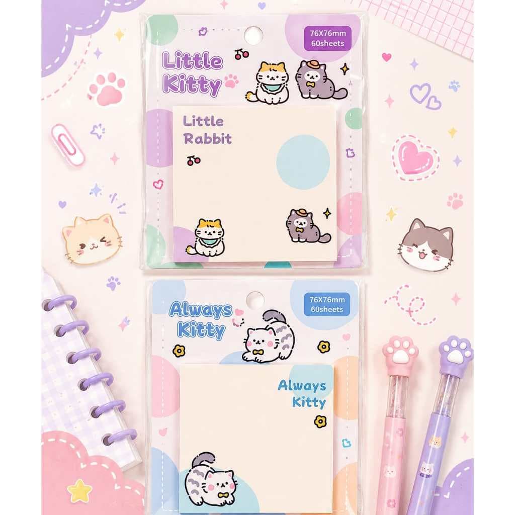 Post-it Panda Fofo Autoadesivo 80 Folhas Bloco de Notas Kawaii Colorido
