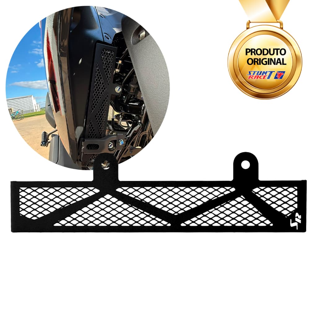 Protetor de Radiador XTZ 250 2025+ Lander Stunt Race Preto