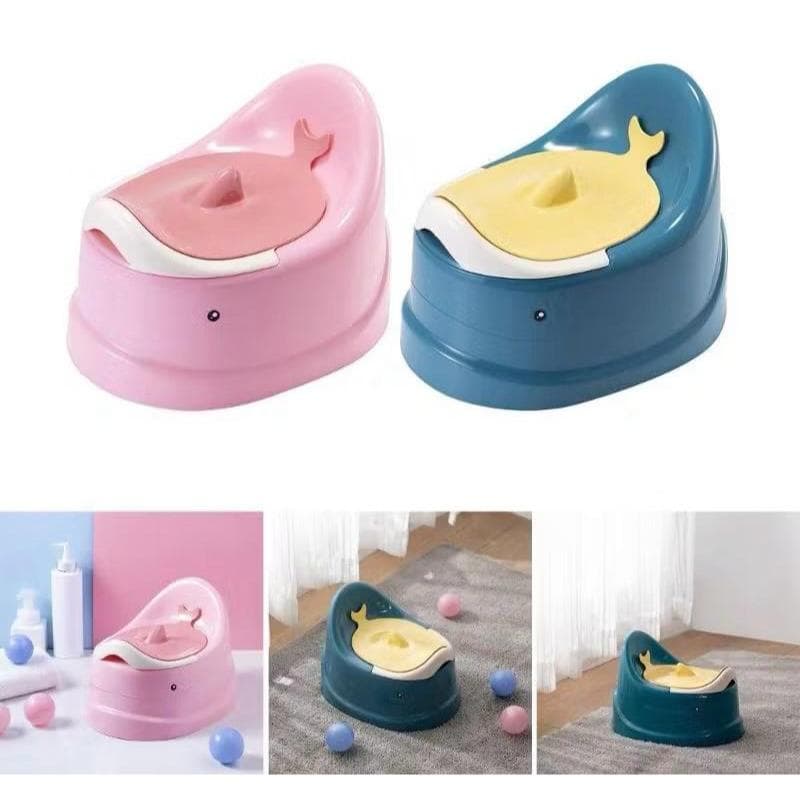 Troninho Infantil Penico Privadinha de Desfralde Baleia Rosa Com Tampa Assento Treinamento Confortável para Bebê  Vaso