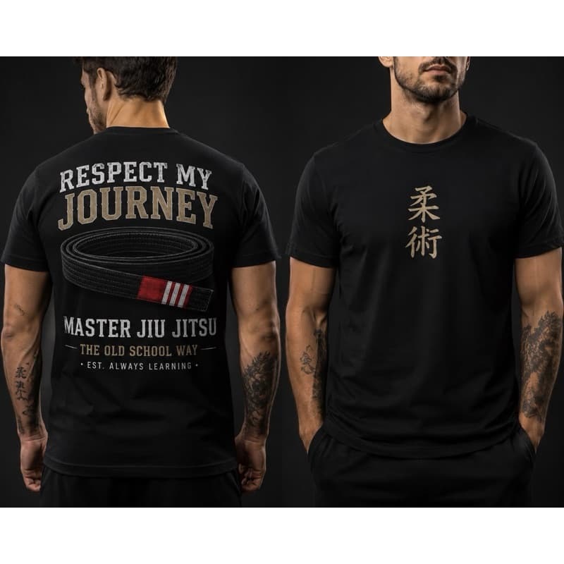 Camiseta Respect my Journey Master Jiu Jitsu  100% algodão Masculina Feminina Lançamento
