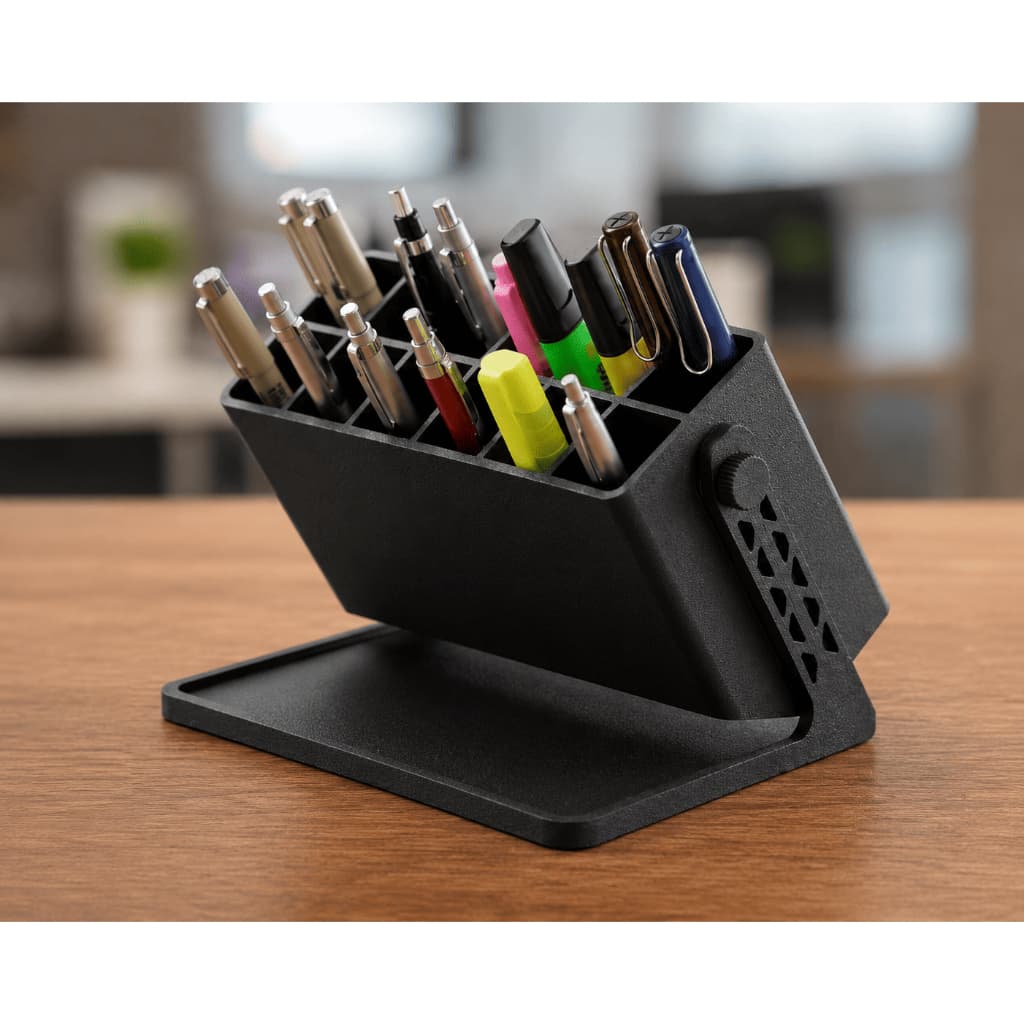 Organizador de Mesa 3D Ajustável– Porta Canetas, Lápis e Acessórios