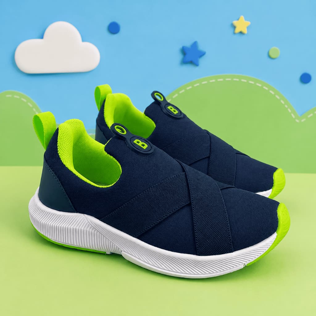 Tênis Meninino e Menina Infantil Calce Fácil Menino e Menina Slip On Antiderrapante Macio Escolar